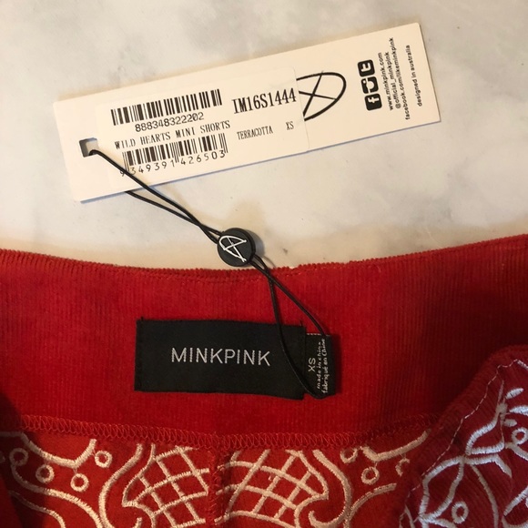 Minkpink “Wild Hearts” shorts in terracotta - Picture 8 of 8